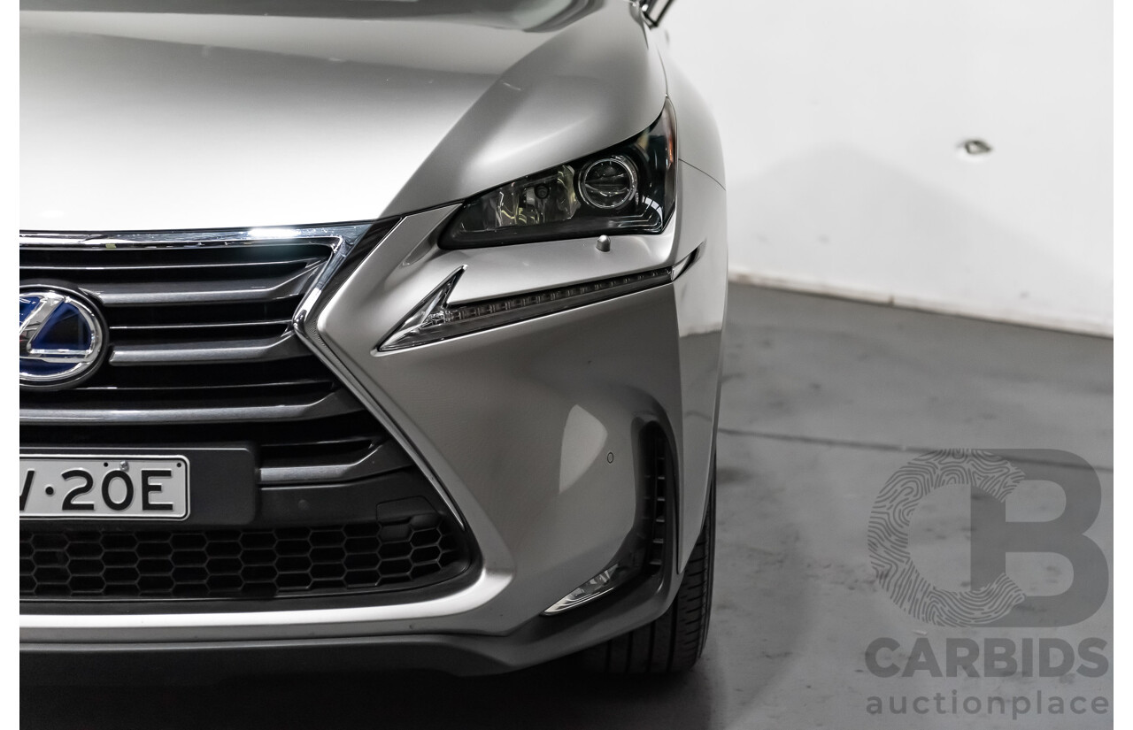 1/2015 Lexus Nx300h Luxury Hybrid (fwd) AYZ10R 4d Wagon Silver 2.5L Petrol - Hybrid