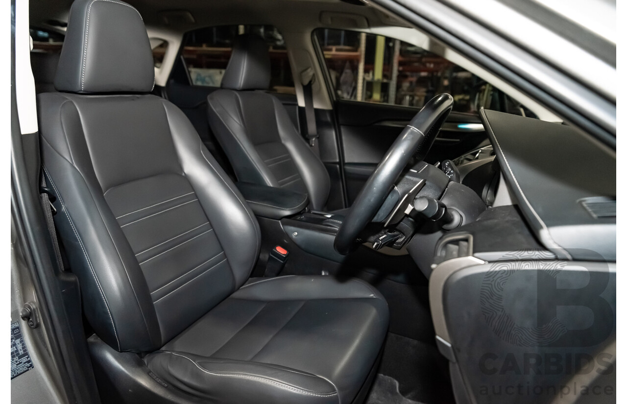 1/2015 Lexus Nx300h Luxury Hybrid (fwd) AYZ10R 4d Wagon Silver 2.5L Petrol - Hybrid