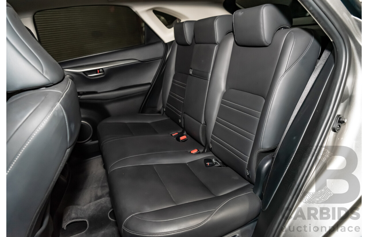 1/2015 Lexus Nx300h Luxury Hybrid (fwd) AYZ10R 4d Wagon Silver 2.5L Petrol - Hybrid