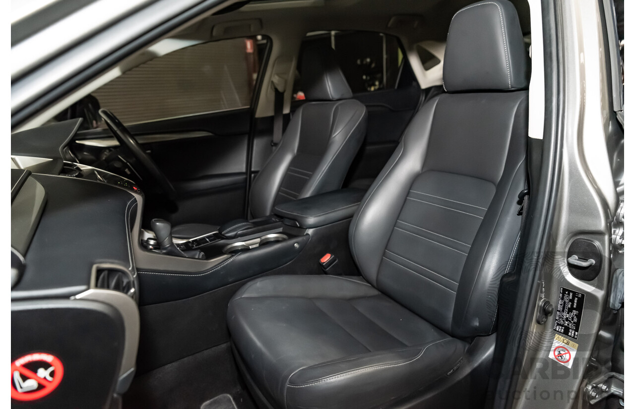 1/2015 Lexus Nx300h Luxury Hybrid (fwd) AYZ10R 4d Wagon Silver 2.5L Petrol - Hybrid