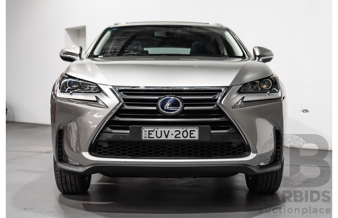 1/2015 Lexus Nx300h Luxury Hybrid (fwd) AYZ10R 4d Wagon Silver 2.5L Petrol - Hybrid