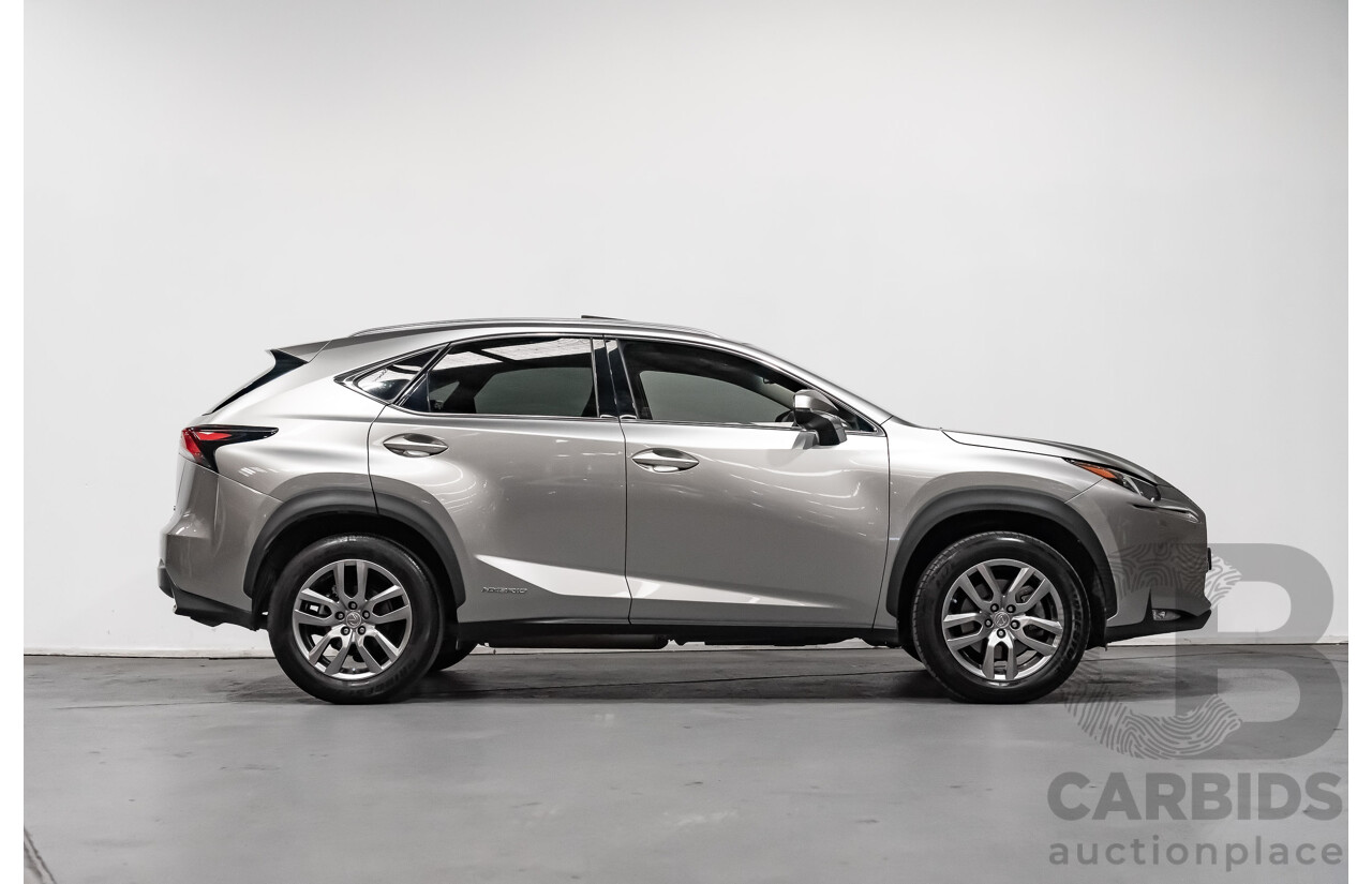 1/2015 Lexus Nx300h Luxury Hybrid (fwd) AYZ10R 4d Wagon Silver 2.5L Petrol - Hybrid