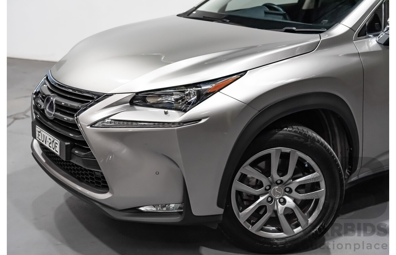 1/2015 Lexus Nx300h Luxury Hybrid (fwd) AYZ10R 4d Wagon Silver 2.5L Petrol - Hybrid