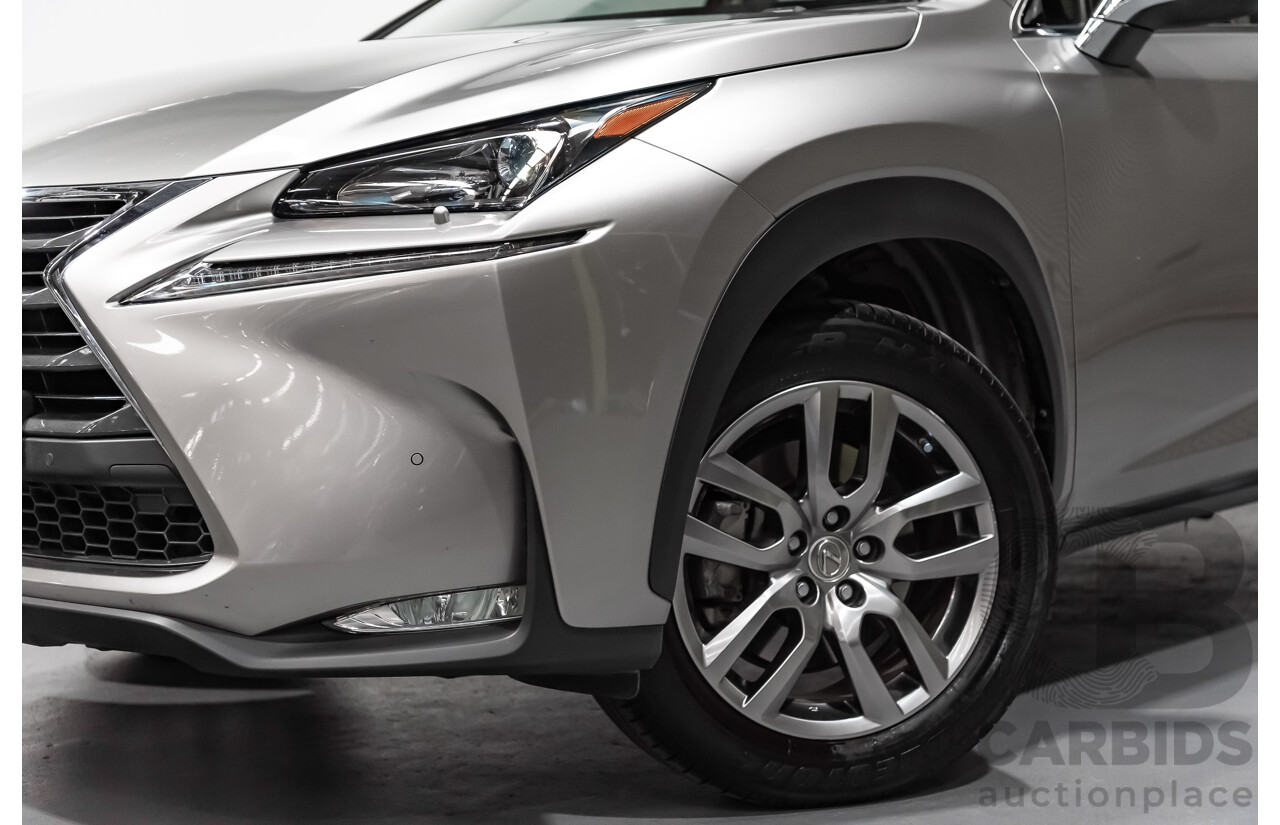 1/2015 Lexus Nx300h Luxury Hybrid (fwd) AYZ10R 4d Wagon Silver 2.5L Petrol - Hybrid