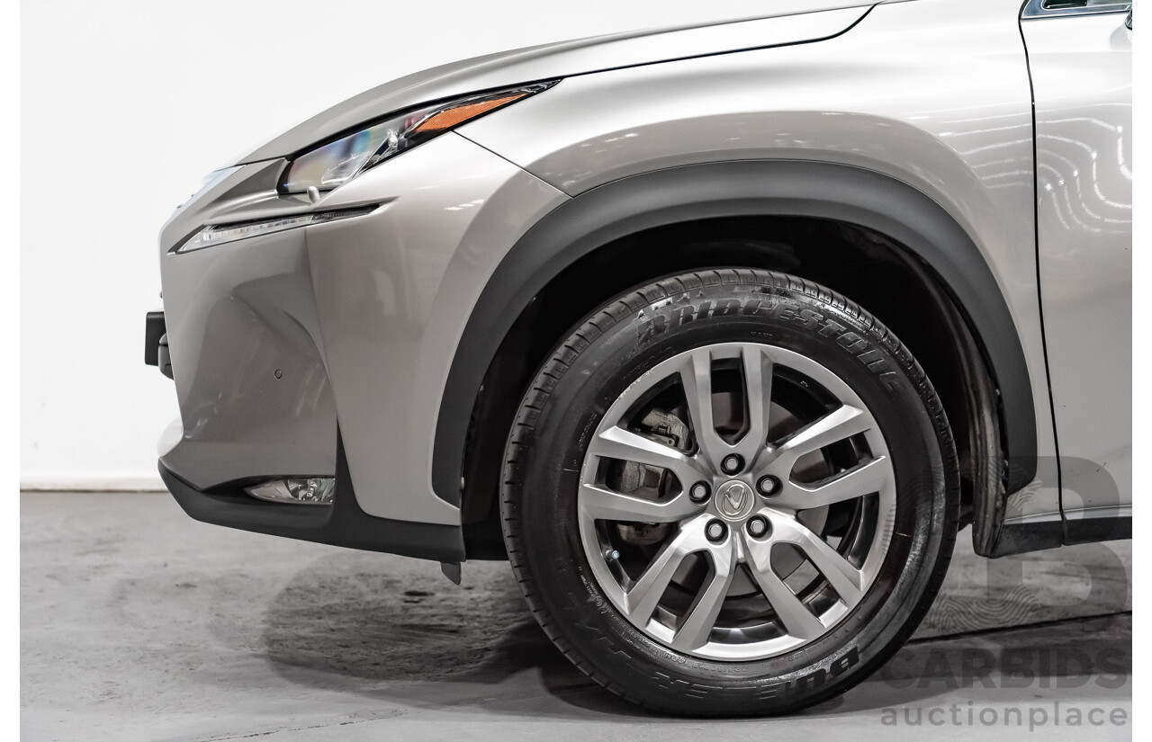 1/2015 Lexus Nx300h Luxury Hybrid (fwd) AYZ10R 4d Wagon Silver 2.5L Petrol - Hybrid