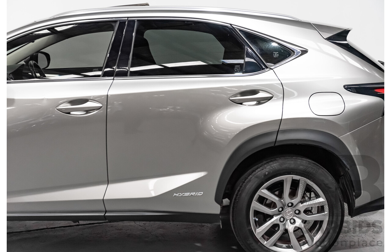 1/2015 Lexus Nx300h Luxury Hybrid (fwd) AYZ10R 4d Wagon Silver 2.5L Petrol - Hybrid