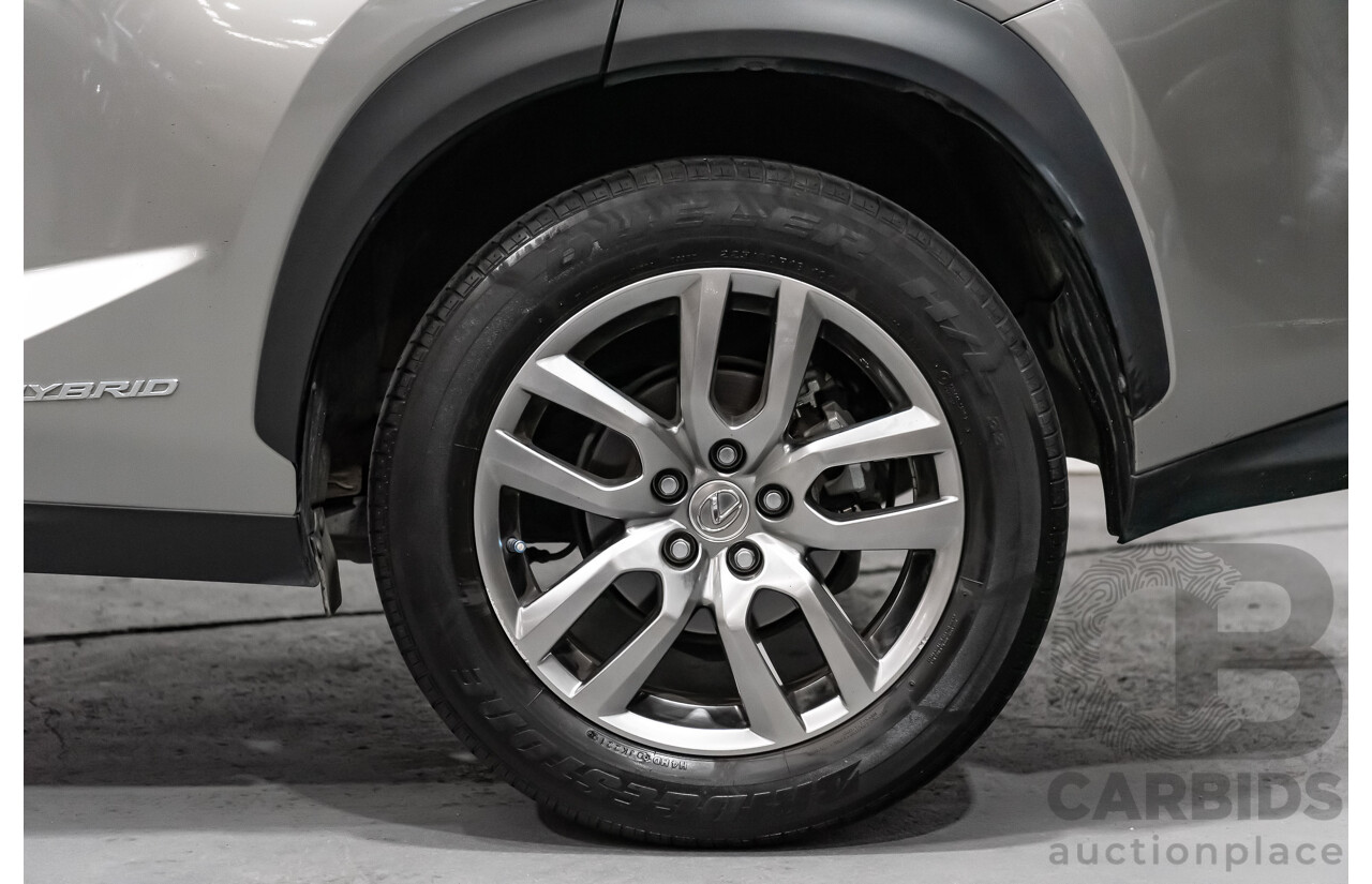 1/2015 Lexus Nx300h Luxury Hybrid (fwd) AYZ10R 4d Wagon Silver 2.5L Petrol - Hybrid