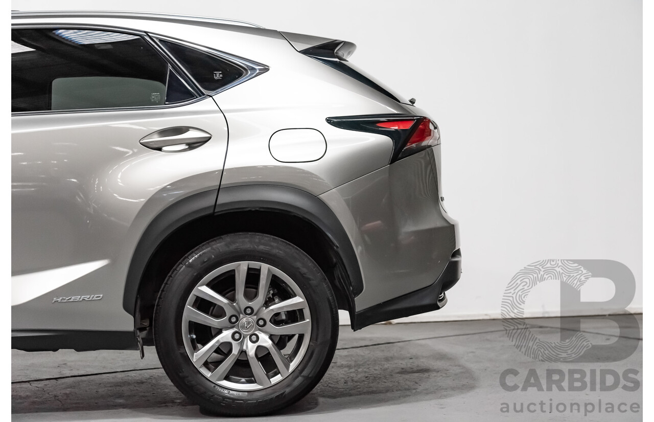 1/2015 Lexus Nx300h Luxury Hybrid (fwd) AYZ10R 4d Wagon Silver 2.5L Petrol - Hybrid