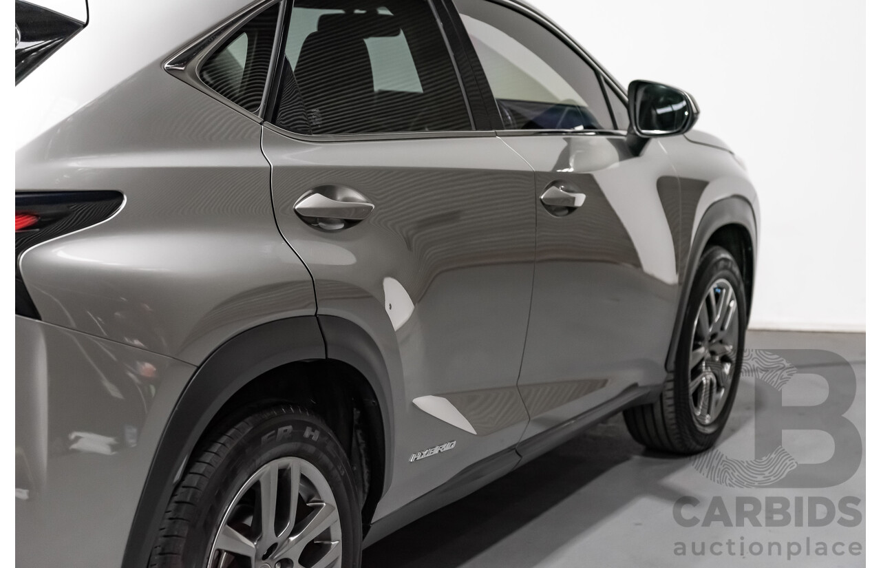 1/2015 Lexus Nx300h Luxury Hybrid (fwd) AYZ10R 4d Wagon Silver 2.5L Petrol - Hybrid