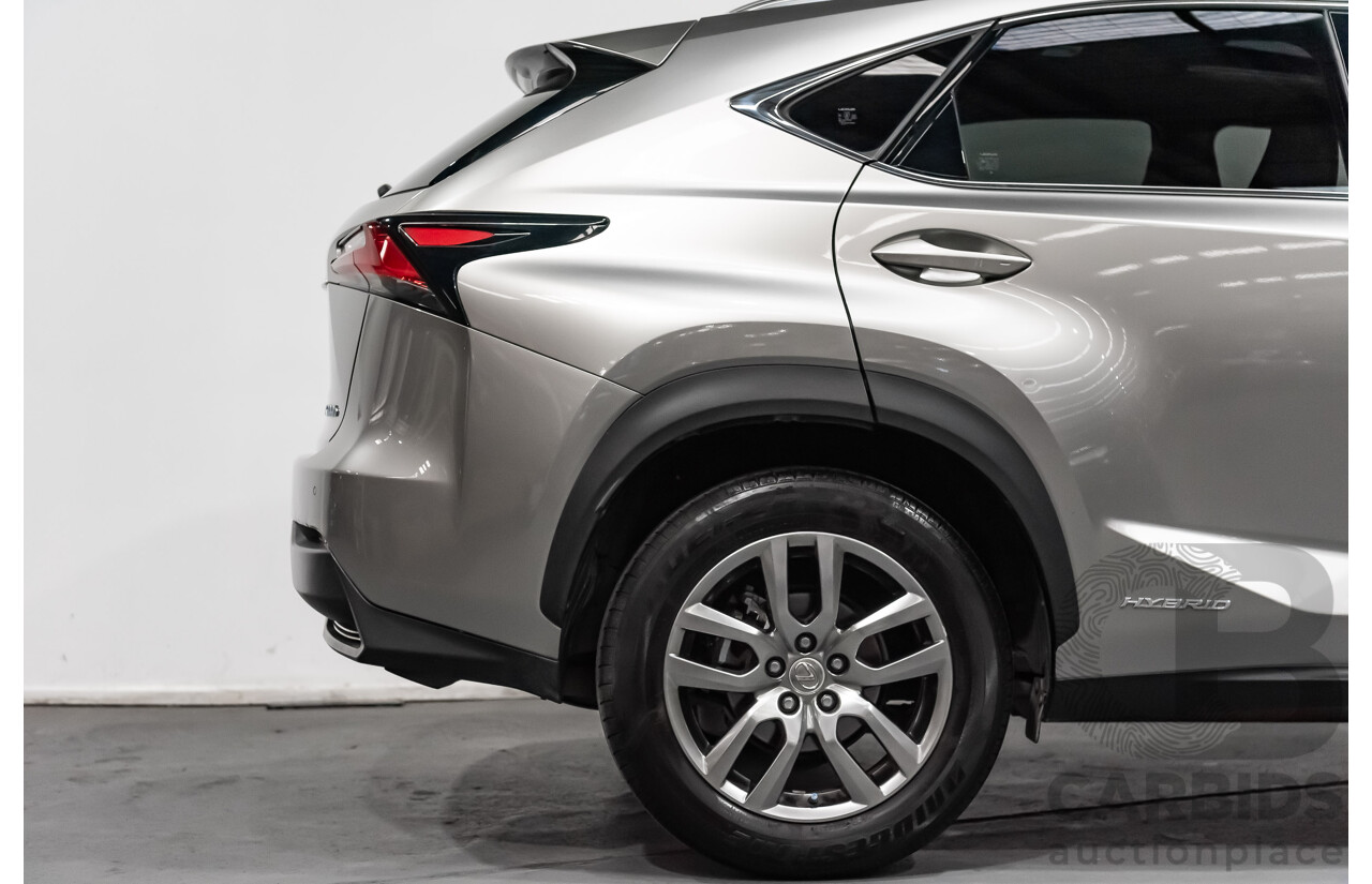1/2015 Lexus Nx300h Luxury Hybrid (fwd) AYZ10R 4d Wagon Silver 2.5L Petrol - Hybrid