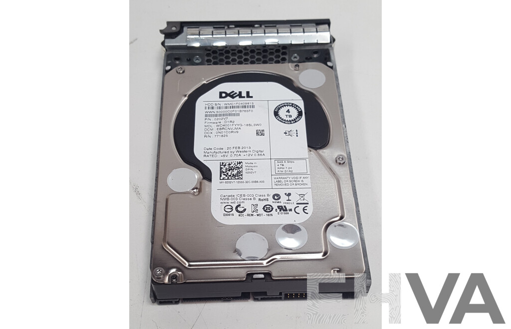 Dell (WD4001FYYG) 4TB 7.2K SAS 3.5-Inch Hard Drive - Lot of Four