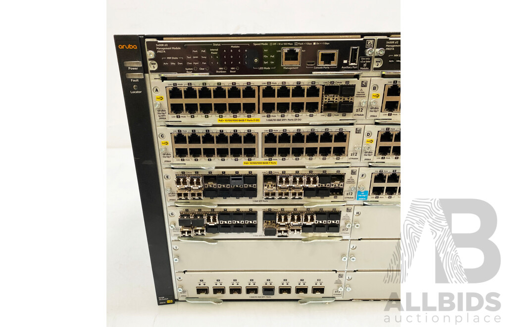 HP Aruba (J9851A) Switch Chassis W/ PoE Ethernet Modules