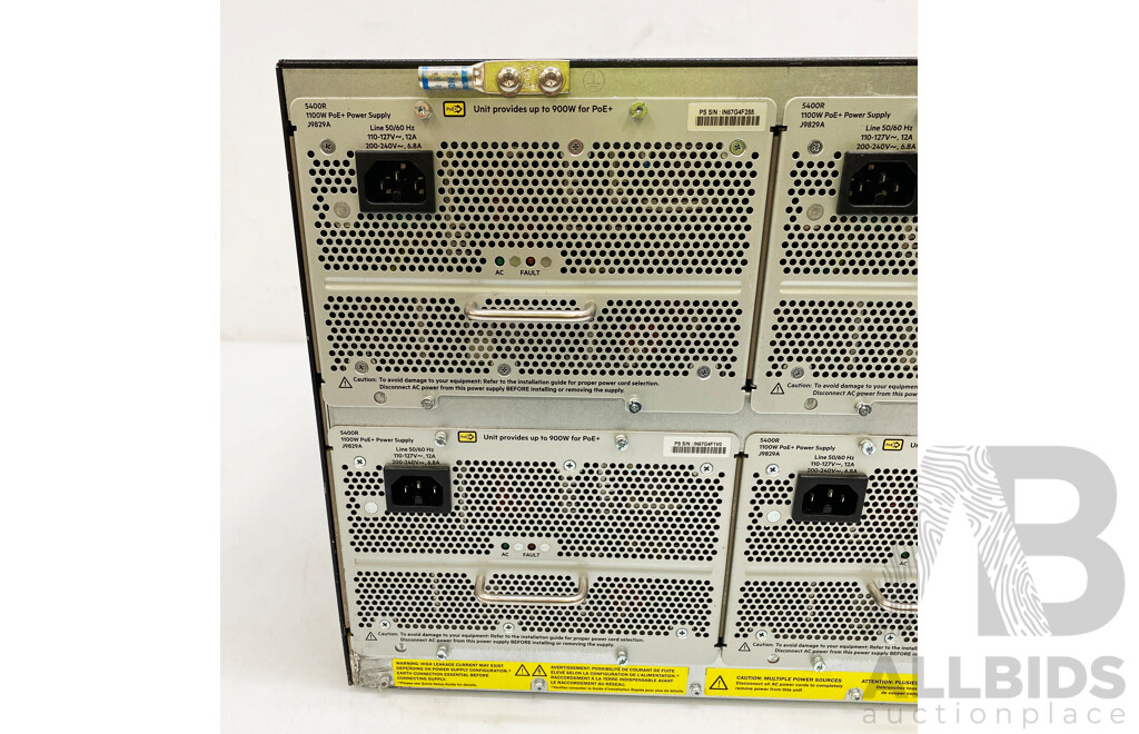 HP Aruba (J9851A) Switch Chassis W/ PoE Ethernet Modules