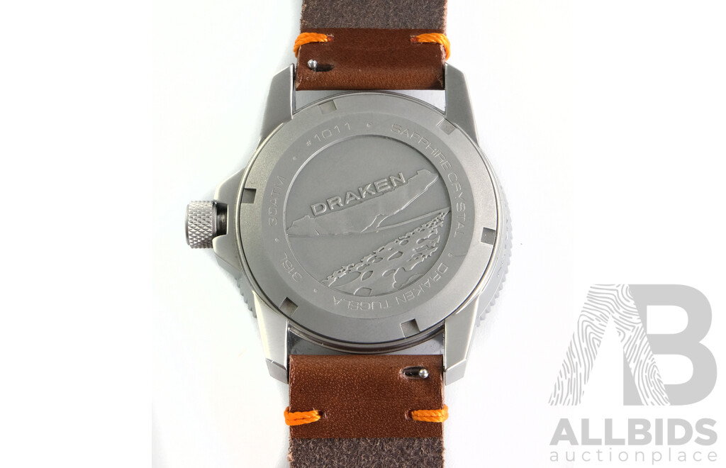 Boxed Draken Aoraki Field Watch, Sapphire Crystal with Spare Band
