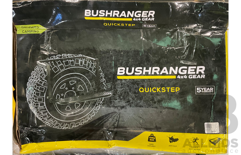 BUSHRANGER Quickstep & TJM Winch Strap & CLEARVIEW LH Indicator - Lot of 3 - Estimated Total ORP$ 234.00