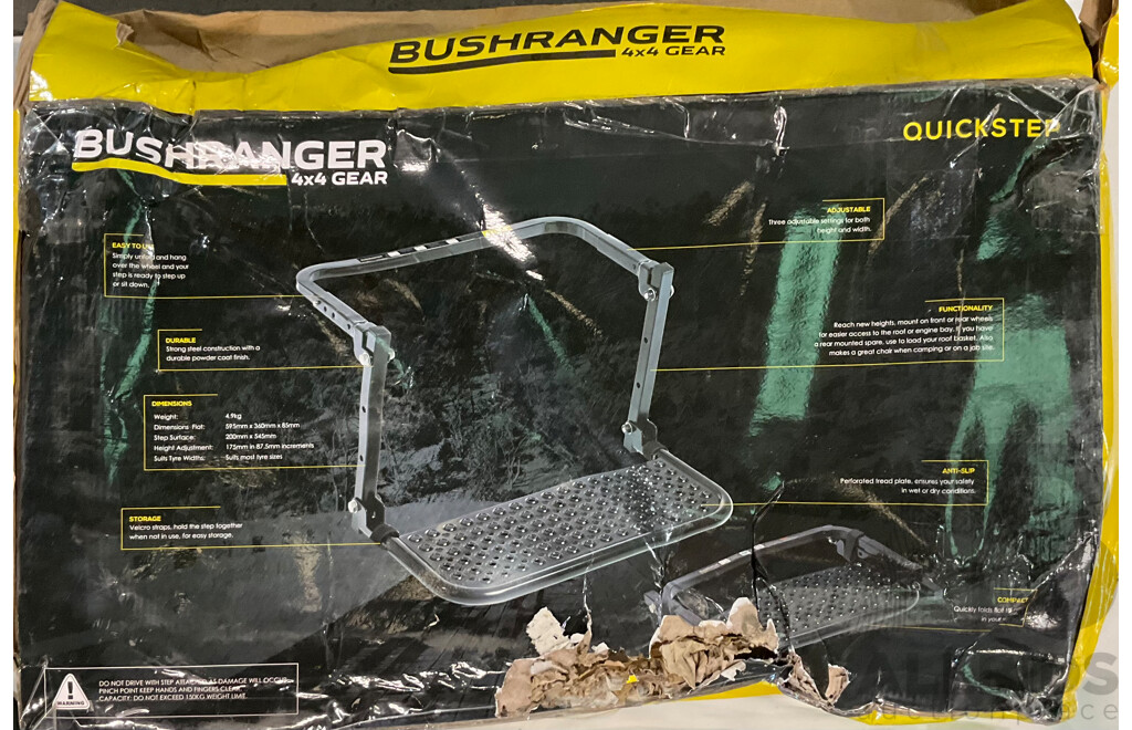 BUSHRANGER Quickstep & TJM Winch Strap & CLEARVIEW LH Indicator - Lot of 3 - Estimated Total ORP$ 234.00