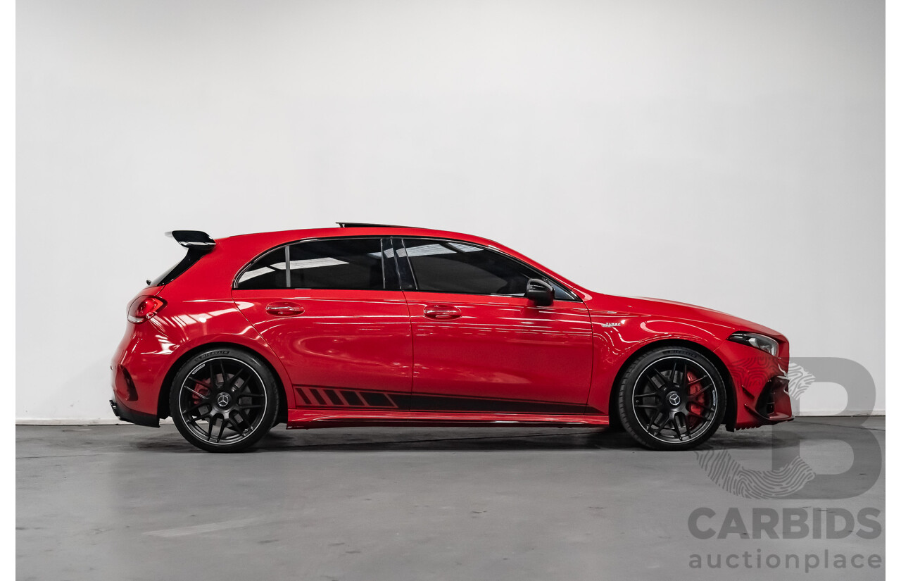 02/2020 Mercedes Benz A45 S AMG 4Matic+ (AWD) W177 MY20 4d Hatchback Jupiter Red Turbo 2.0L