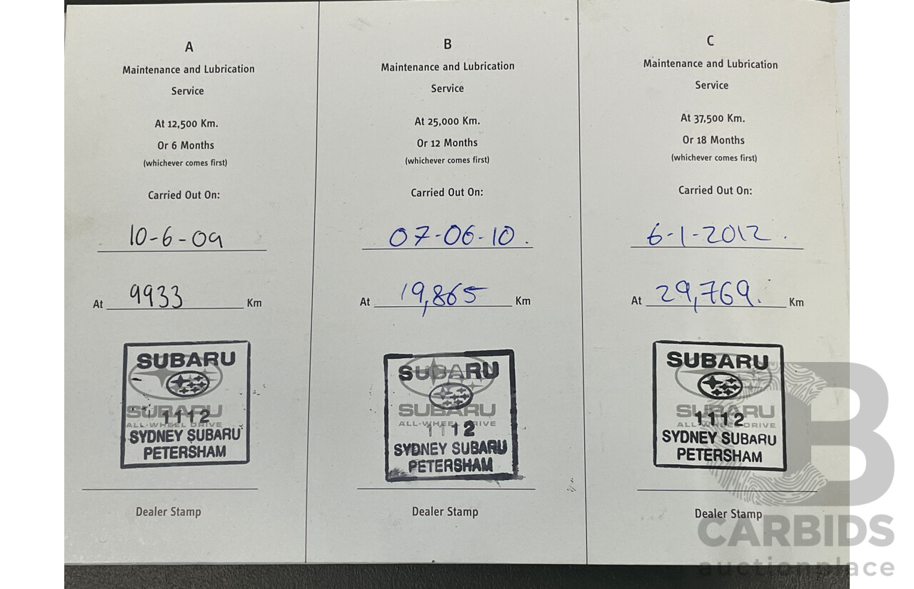 1/2008 Subaru Outback 2.5i Luxury Edition MY08 4d Wagon Blue 2.5L