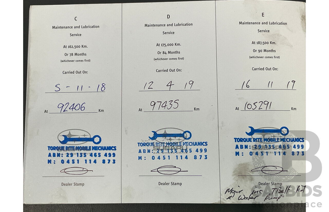 1/2008 Subaru Outback 2.5i Luxury Edition MY08 4d Wagon Blue 2.5L