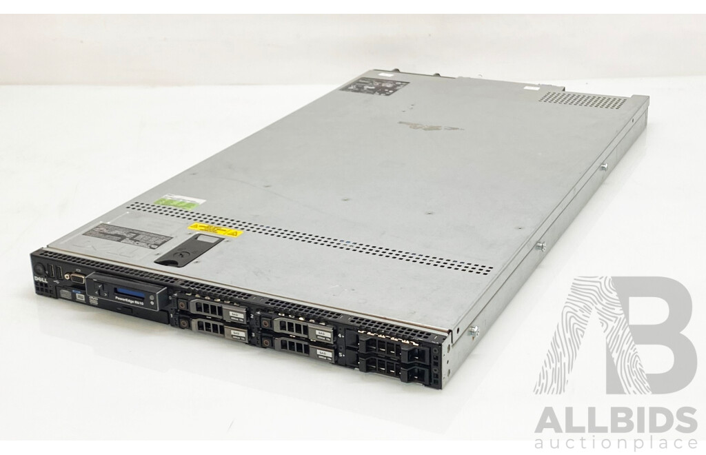 Dell (E01S) PowerEdge R610 Dual Xeon (E5640) 2.66GHz-2.93GHz Quad-Core CPU 1RU Servers W/ 48GB DDR3