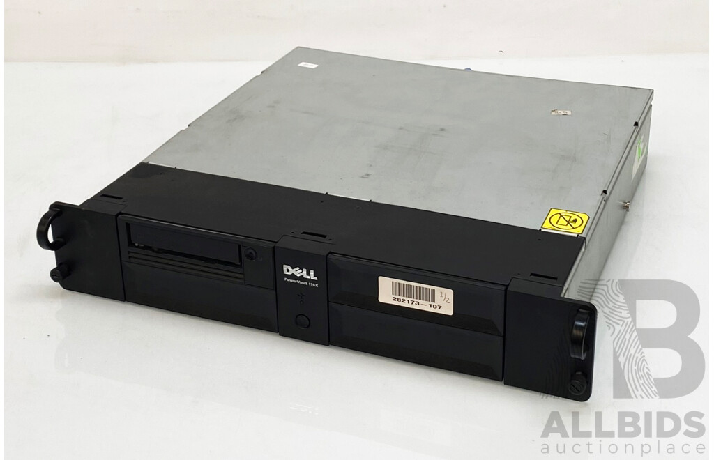 Dell (46C2417) Powervault 114X Tape Drive Enclosure & Dell (0CC011) Powervault 114T Tape Rack Enclosure