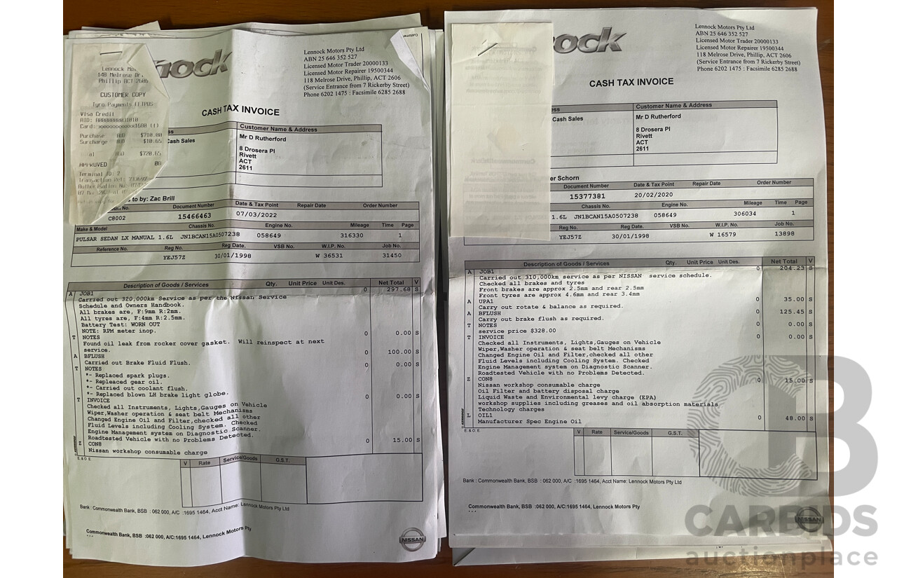 8/1997 Nissan Pulsar PLUS N15 4d Sedan Silver 1.6L