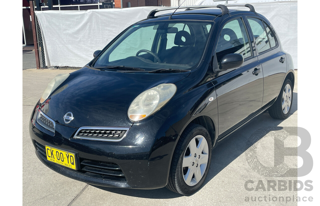 6/2009 Nissan Micra  K12 5d Hatchback Black 1.4L