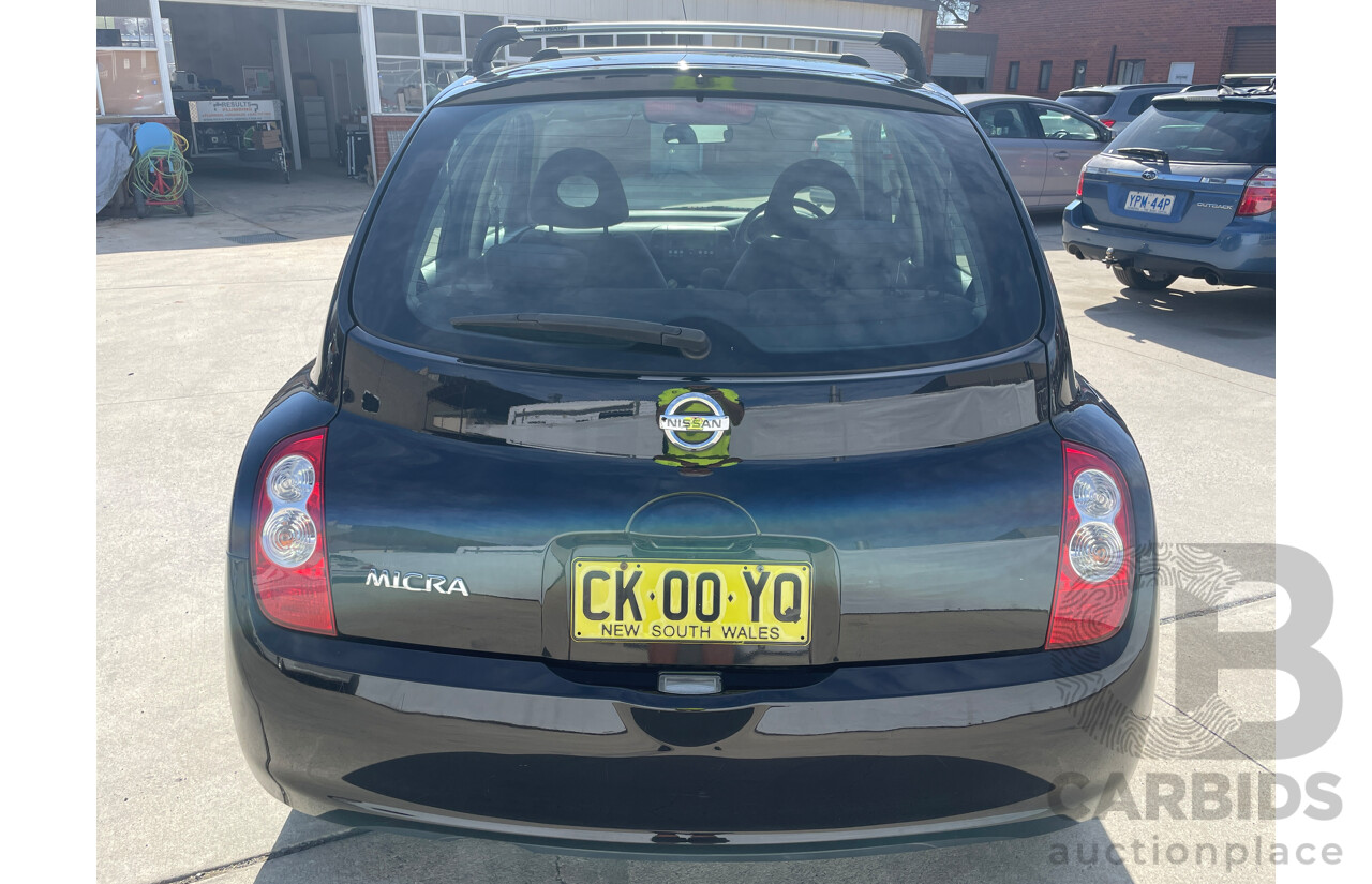 6/2009 Nissan Micra  K12 5d Hatchback Black 1.4L