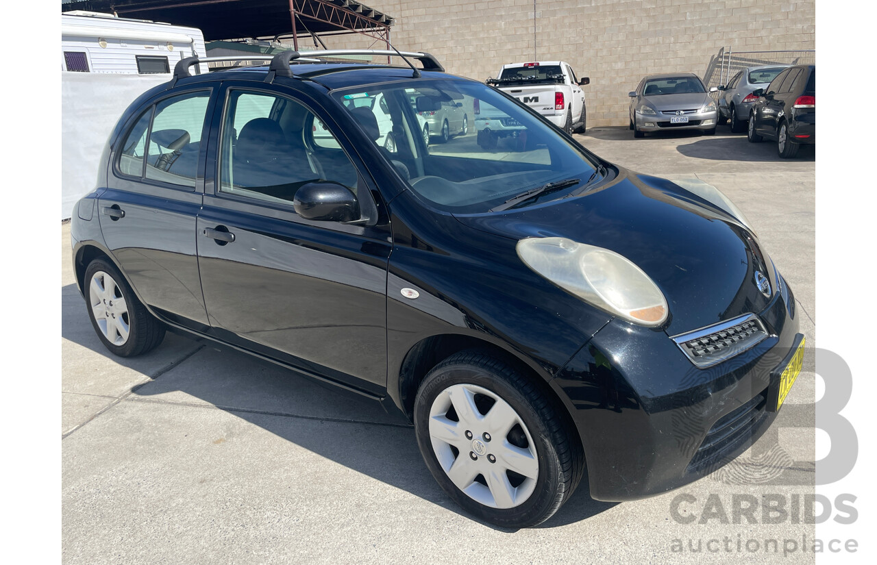 6/2009 Nissan Micra  K12 5d Hatchback Black 1.4L
