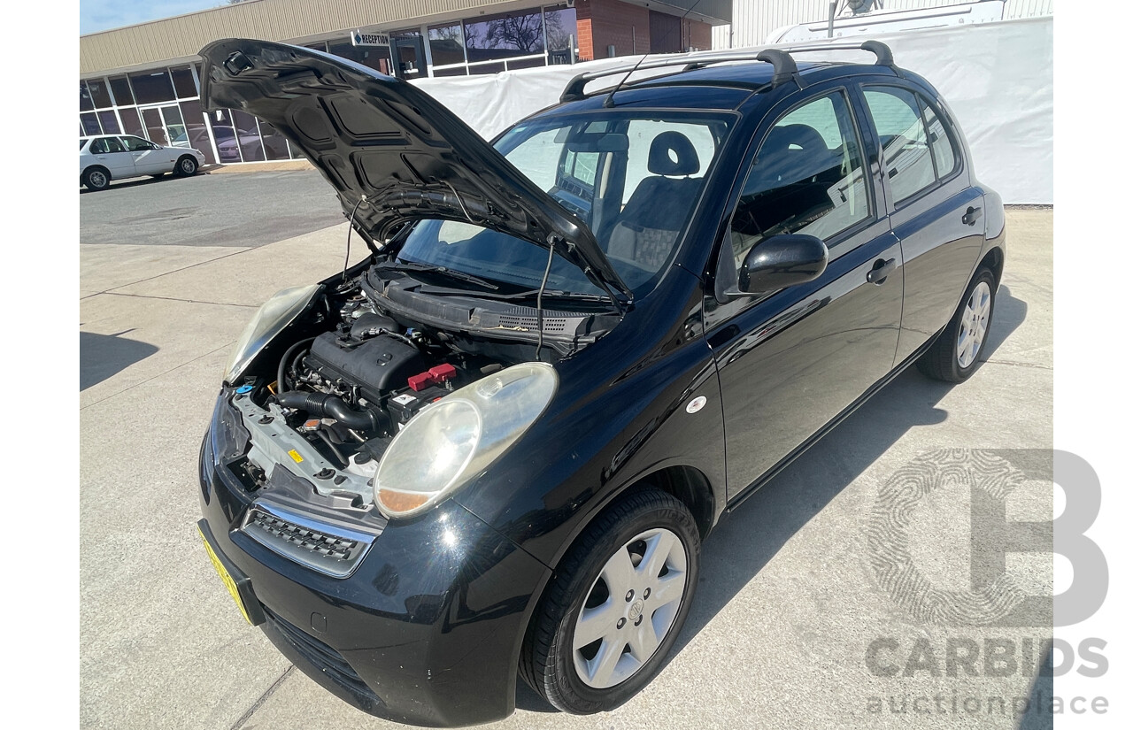 6/2009 Nissan Micra  K12 5d Hatchback Black 1.4L