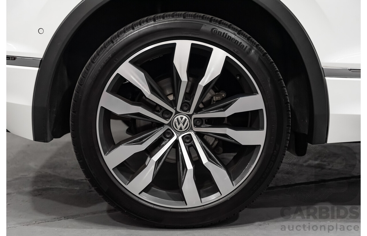 9/2019 Volkswagen Tiguan 162 TSI R-Line (4x4) 4d Wagon White 2.0L Turbo