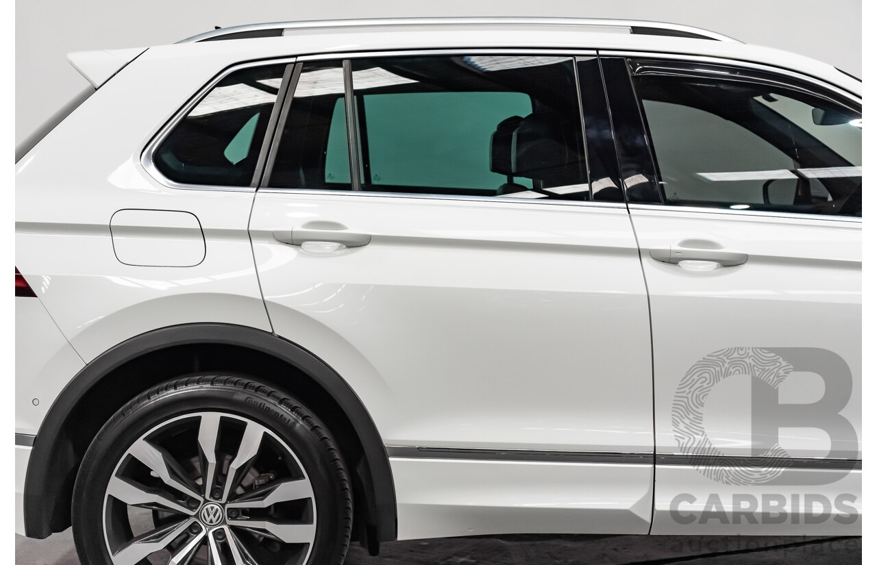 9/2019 Volkswagen Tiguan 162 TSI R-Line (4x4) 4d Wagon White 2.0L Turbo