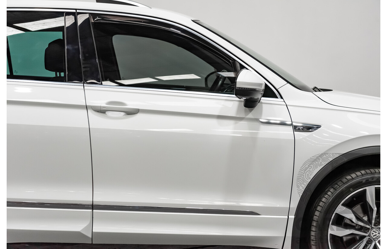 9/2019 Volkswagen Tiguan 162 TSI R-Line (4x4) 4d Wagon White 2.0L Turbo