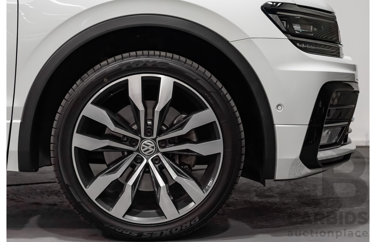 9/2019 Volkswagen Tiguan 162 TSI R-Line (4x4) 4d Wagon White 2.0L Turbo