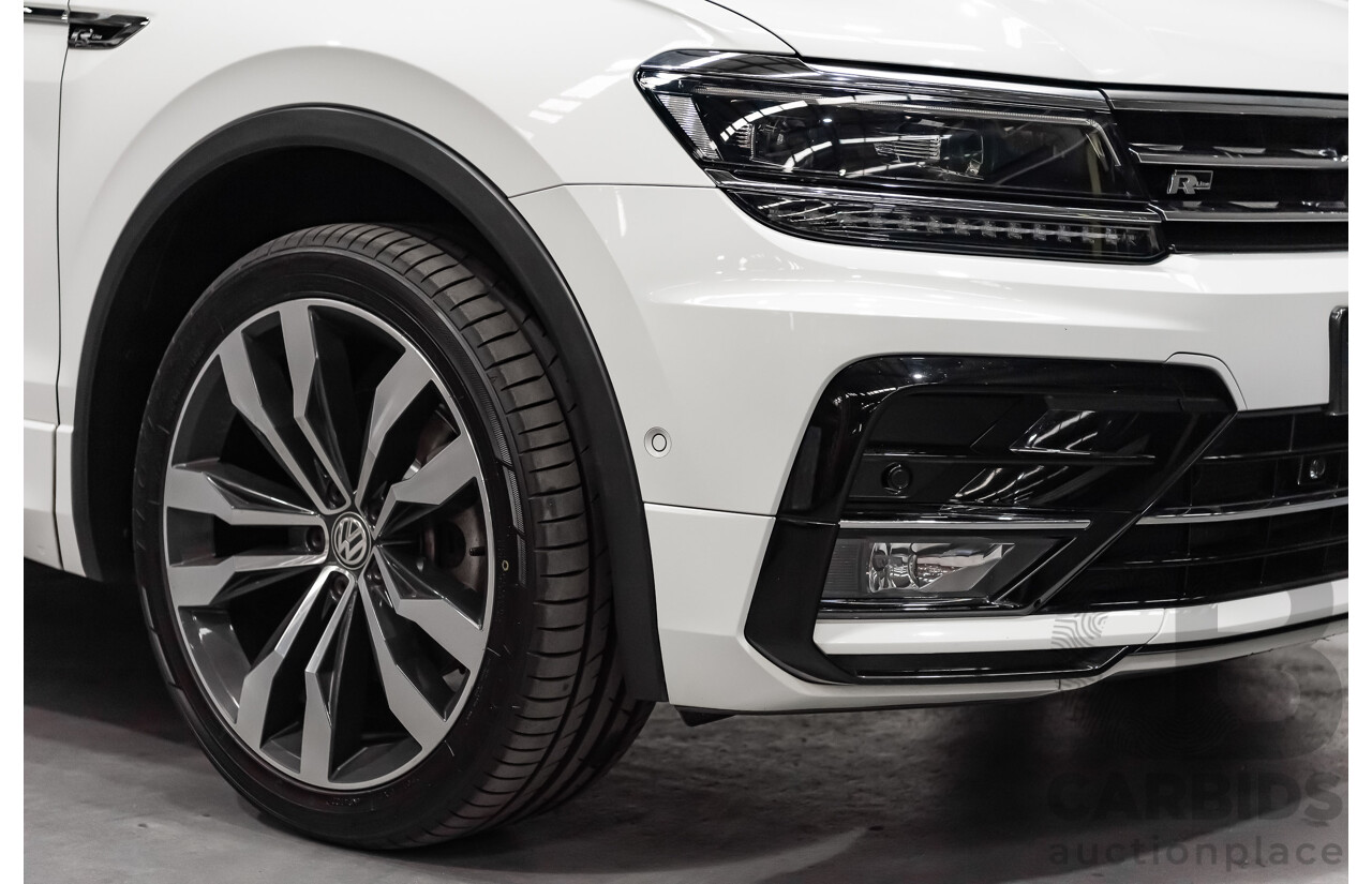 9/2019 Volkswagen Tiguan 162 TSI R-Line (4x4) 4d Wagon White 2.0L Turbo