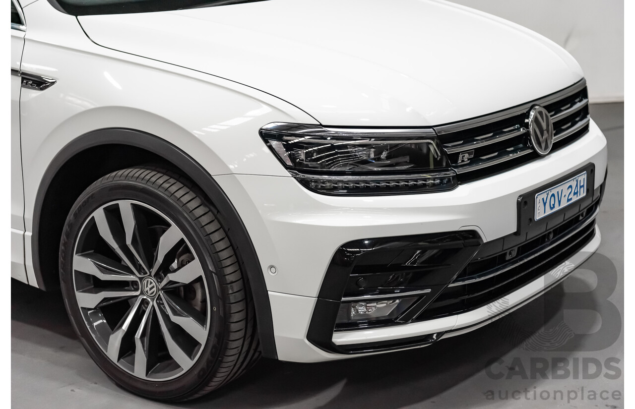 9/2019 Volkswagen Tiguan 162 TSI R-Line (4x4) 4d Wagon White 2.0L Turbo