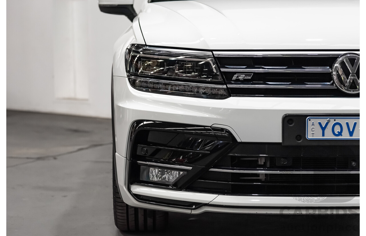 9/2019 Volkswagen Tiguan 162 TSI R-Line (4x4) 4d Wagon White 2.0L Turbo