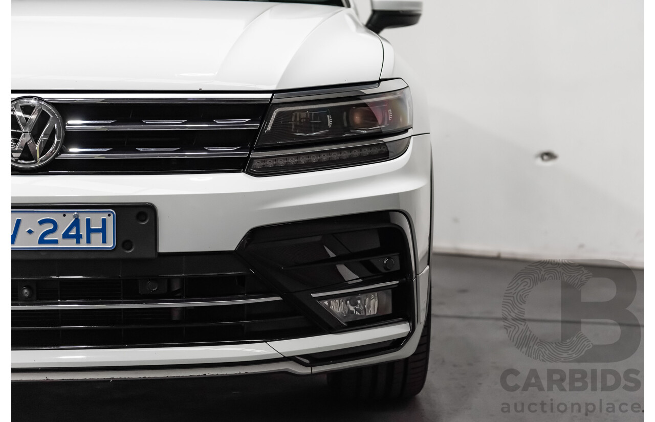 9/2019 Volkswagen Tiguan 162 TSI R-Line (4x4) 4d Wagon White 2.0L Turbo