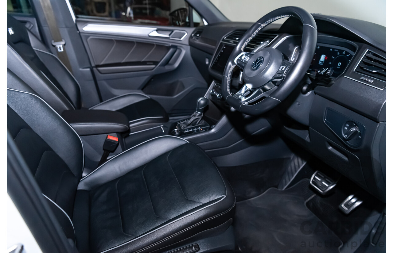 9/2019 Volkswagen Tiguan 162 TSI R-Line (4x4) 4d Wagon White 2.0L Turbo