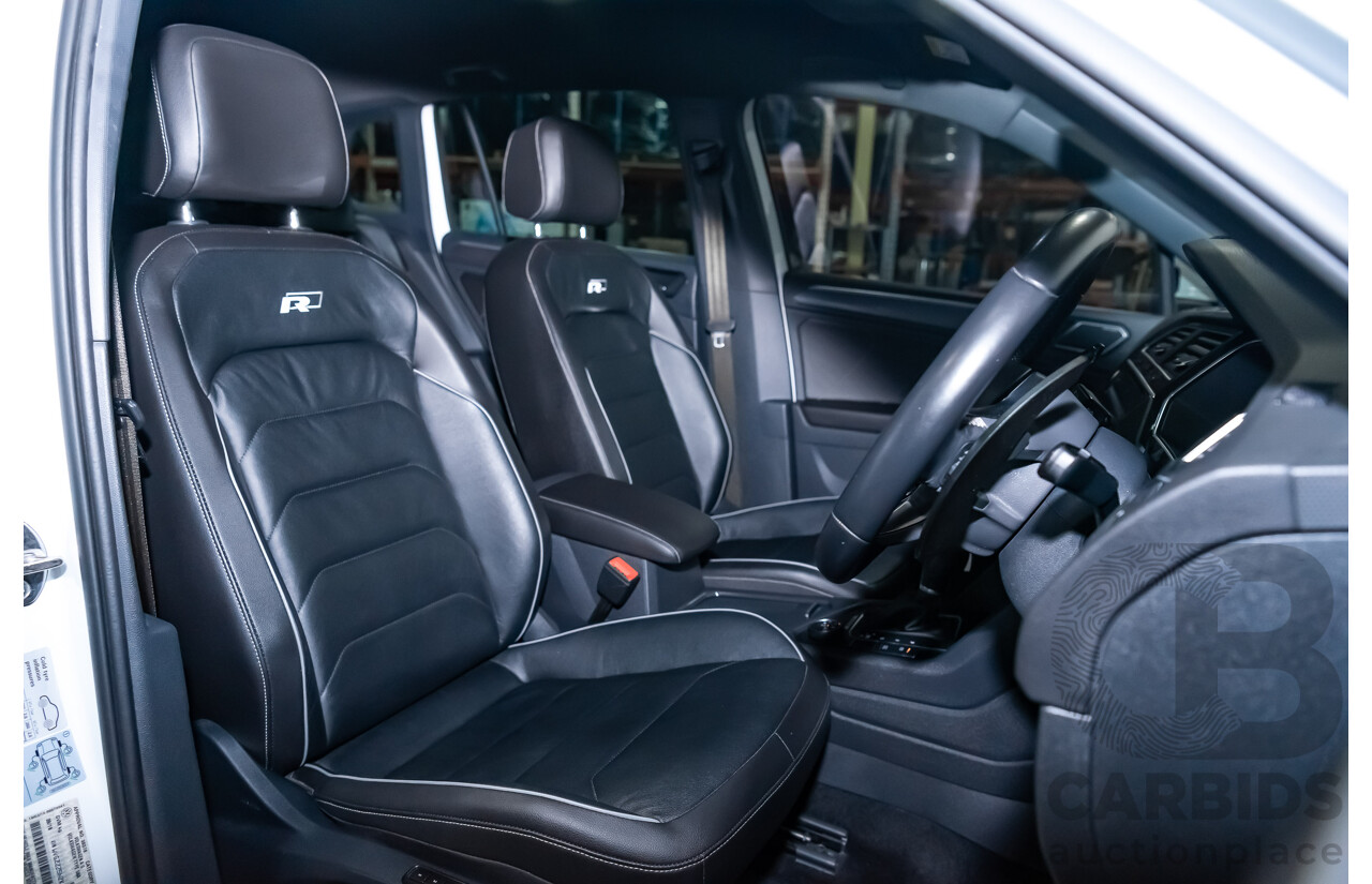 9/2019 Volkswagen Tiguan 162 TSI R-Line (4x4) 4d Wagon White 2.0L Turbo