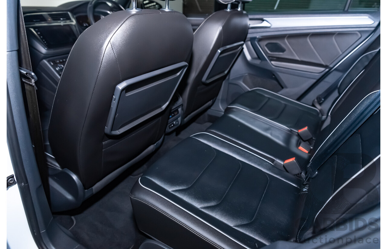 9/2019 Volkswagen Tiguan 162 TSI R-Line (4x4) 4d Wagon White 2.0L Turbo