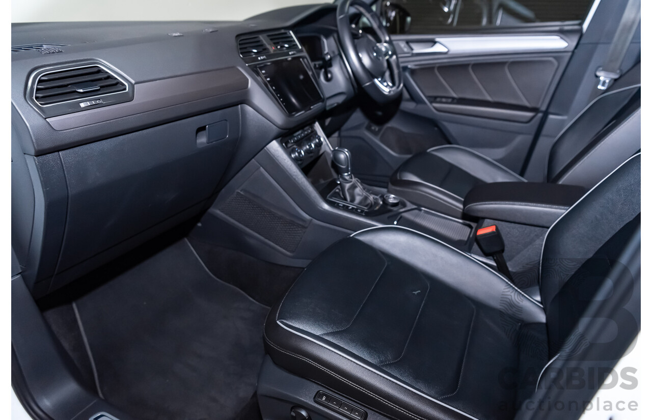 9/2019 Volkswagen Tiguan 162 TSI R-Line (4x4) 4d Wagon White 2.0L Turbo