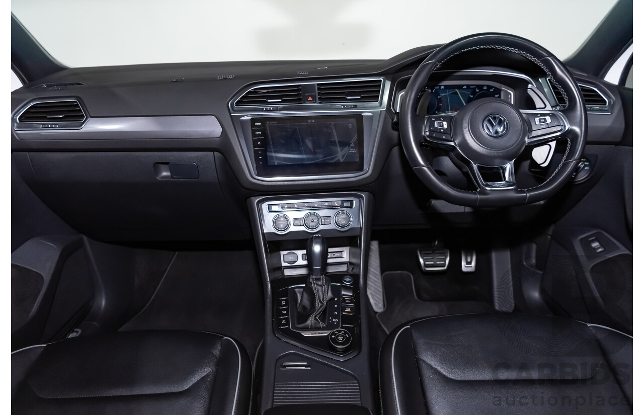 9/2019 Volkswagen Tiguan 162 TSI R-Line (4x4) 4d Wagon White 2.0L Turbo