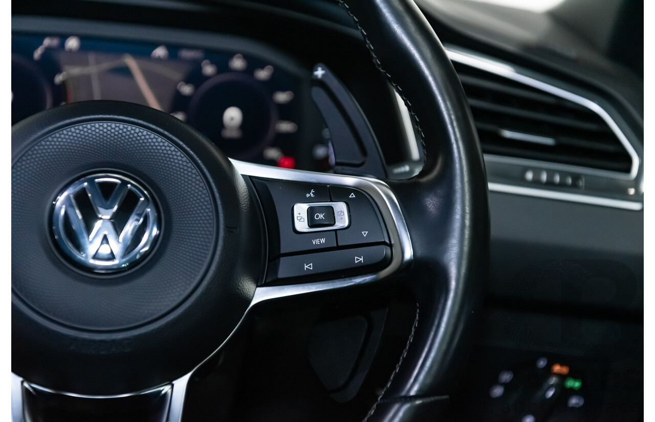 9/2019 Volkswagen Tiguan 162 TSI R-Line (4x4) 4d Wagon White 2.0L Turbo
