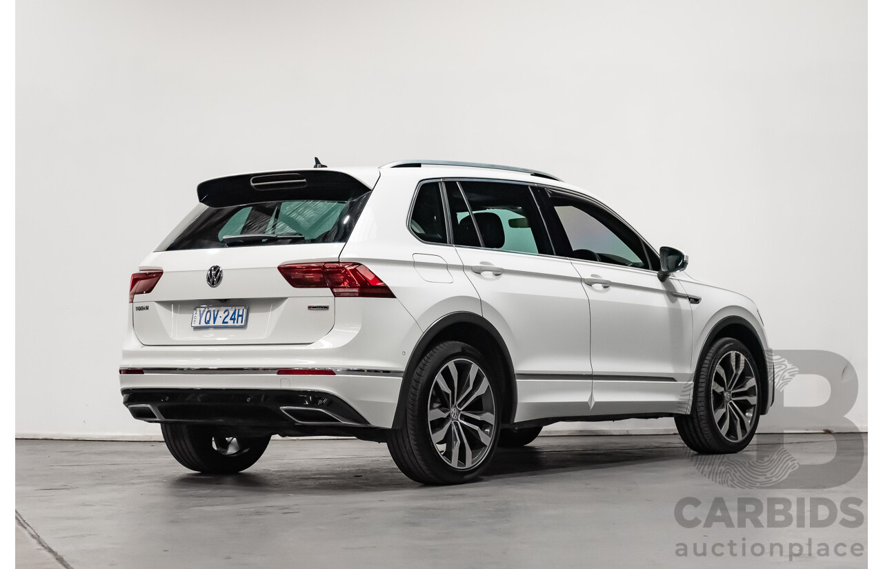 9/2019 Volkswagen Tiguan 162 TSI R-Line (4x4) 4d Wagon White 2.0L Turbo