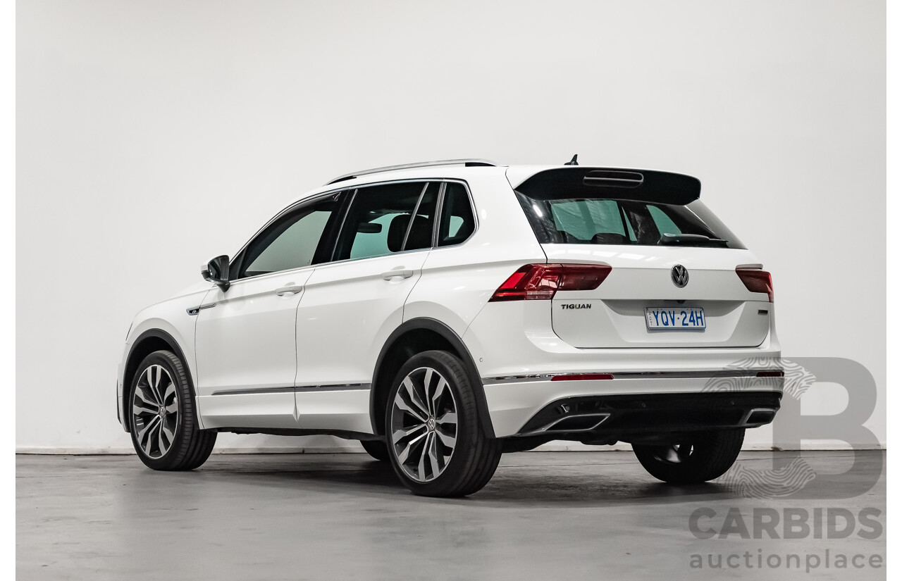 9/2019 Volkswagen Tiguan 162 TSI R-Line (4x4) 4d Wagon White 2.0L Turbo