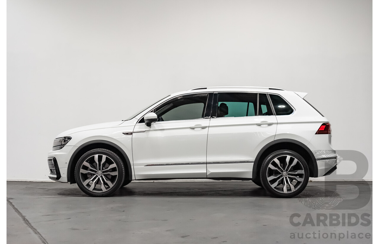 9/2019 Volkswagen Tiguan 162 TSI R-Line (4x4) 4d Wagon White 2.0L Turbo