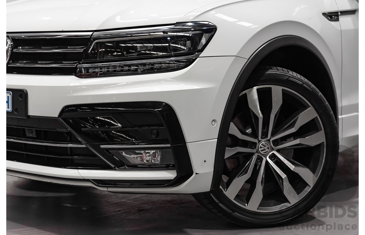 9/2019 Volkswagen Tiguan 162 TSI R-Line (4x4) 4d Wagon White 2.0L Turbo