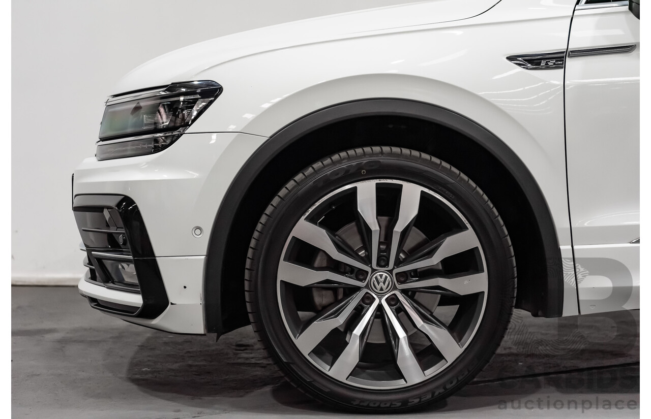 9/2019 Volkswagen Tiguan 162 TSI R-Line (4x4) 4d Wagon White 2.0L Turbo