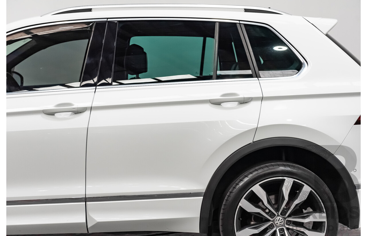 9/2019 Volkswagen Tiguan 162 TSI R-Line (4x4) 4d Wagon White 2.0L Turbo